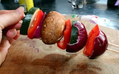 vegetarische Grillspieße